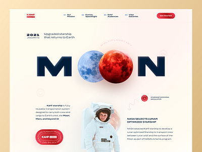 Starship Landing Page Design kahf landing page landing page concept landing page design landing page ui space starship website userinterface website design