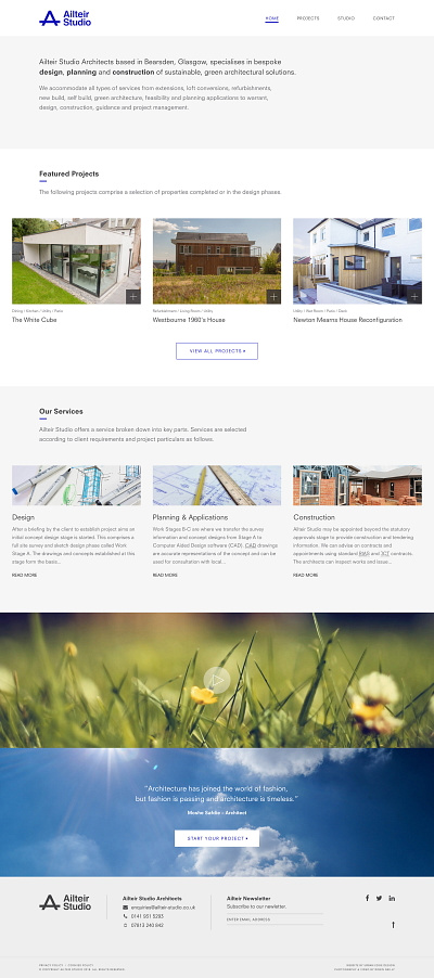 Architect Website Design web design webdesign