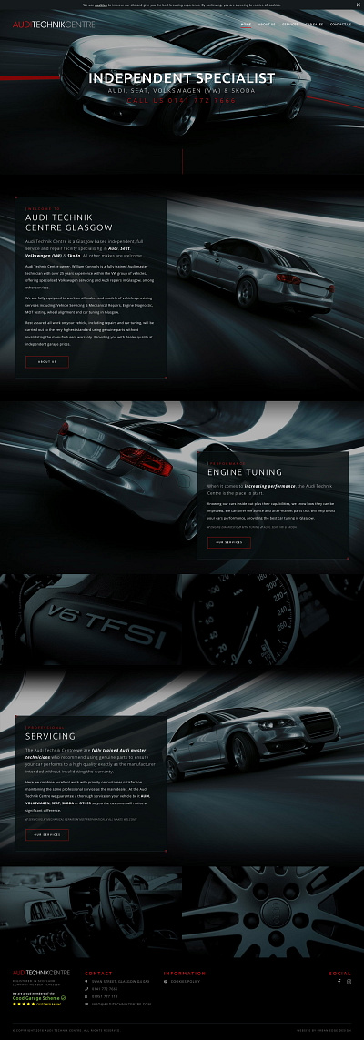 Glasgow Car Garage Website web design webdesign