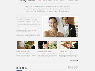 Wedding Videographer Website Design web design webdesign