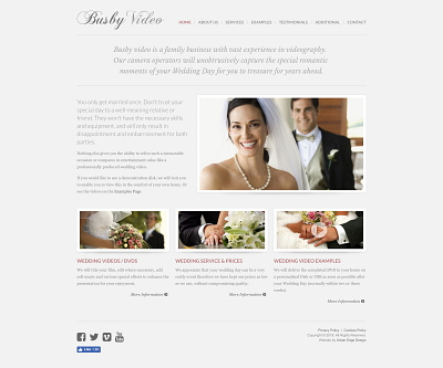 Wedding Videographer Website Design web design webdesign