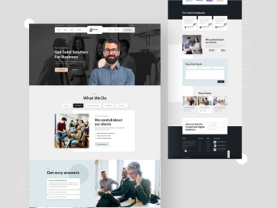 Duxin - Digital Agency website Template agency agency landing page agency website business company digital agency landing page minimal saas software startup