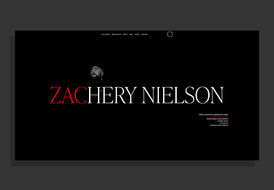 ZacNielson.com | Designer Portfolio & Personal Website adobe xd animation black dark dark mode interface minimal personal site portfolio portfolio design portfolio site portfolio website semplice typography ui ux web design website website design