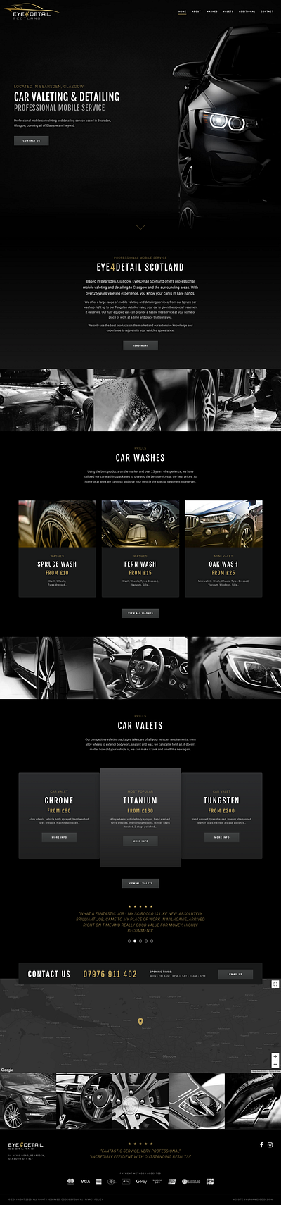 Eye4Details Car Valeting Website Design webdesign