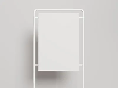 Mockup Research 3d a4 billboard black c4d clean color design frame illustration iso isometric minimal mockup