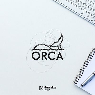 orca minimalist logo design brand clean design golden ratio icon logo logotype design minimalist logo monogram orca simple