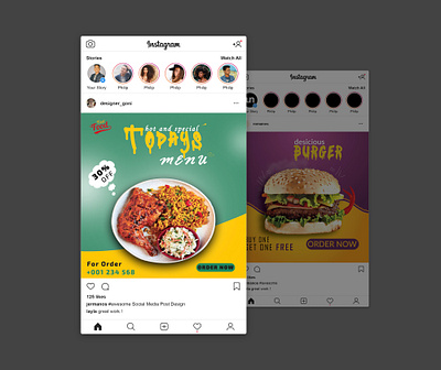 Fast Food Instagram Ads, Post design ads design adversiting banner design branding design facebook ads graphic designer instagram instagram ads post design rajeev mehta social media post social media manager social media post social media post design social media poster social media posts