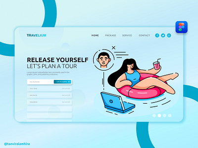 Travelium | Prototyping animation best of dribbble clean dribbble popular figma header design header exploration minimal motion prototyping sketch web web ui