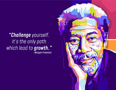 Morgan Freeman Pop Art Illustration With Quotes art artwork colorful art colourful design drawing graphic design graphicdesign illustration illustrator inspiration pop art popart popular portrait poster profile quotes typography vector