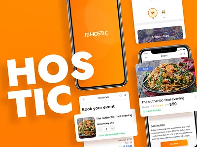 Hostic app design graphic design ui ux