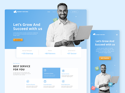 GARIBAY VENTURES-LANDING PAGE bold capital clean cleanui design easy figma figmadesign investment landingpage money simple ui uiux ventura