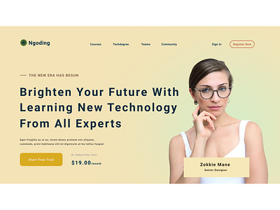 Landing Page Design design ui ux web