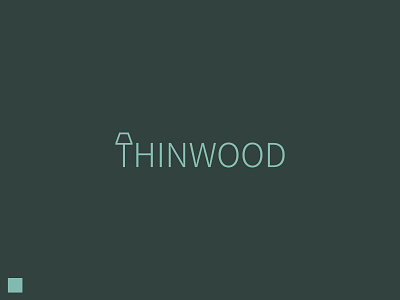 Thinwood furniture branding design flat furniture furniture store graphic design illustrator logo minimal typography