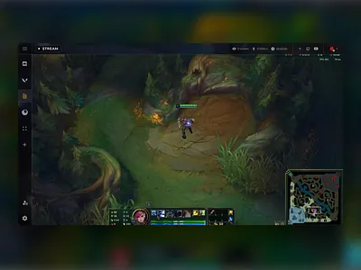 OBS Studio Design Concept app blur background blurry clean concept experimental games gaming league of legends minimalist minimalistic navigation obs recording recording studio software streaming streaming app twitch youtube