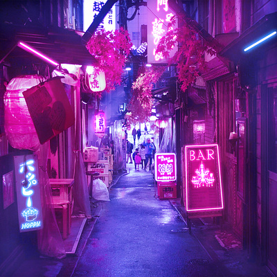 CYBERPUNK STREET adobe photoshop cyberpunk design graphic design photo editing photo manipulation poster design posterdesign posters