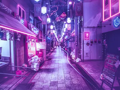 Cyberstreet adobe photoshop cyberpunk design graphic design photo editing photo manipulation poster design posterdesign posters