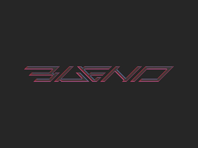 Blend blend branding cyberpunk design logo neon noir typography vector