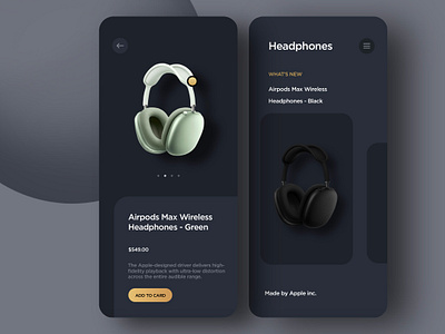 Headphones store app by Bogdan Falin for QClay on Dribbble