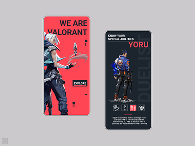Valorant App UI Design app design figma ui valorant