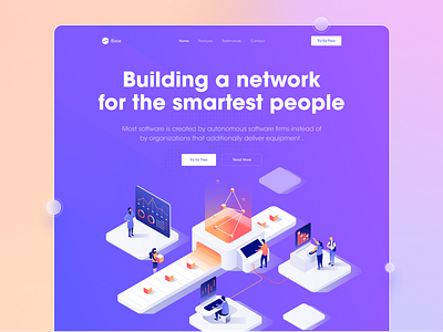 Saas Landing Page 3d design design gradient hero header landing page navigation pricing table saas software as a service software website startup testimonial typography ui ui design ux ux design web design website design
