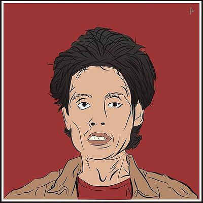 Wiji Thukul characterdesign lineart vector