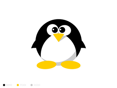 Minimalist Linux Logo black white flat flat design flat design flat illustration flatdesign icon logo design logodesign minimal minimalism minimalist minimalist design minimalist logo minimalist logo design minimalistic redesign redesigned round logo yellow logo