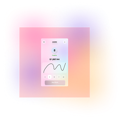 Trading App (Frame Iphone 8+) app design glassmorphism trading