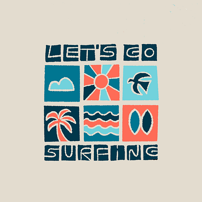 Let’s go surfing drawing hand lettering illustration ipadpro lettering logo procreate type