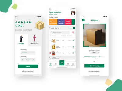 Warehouse Inventory managing App UI [Freebie] adobe xd app auto animate box branding design inventory inventory management software market seller ui ux warehouse