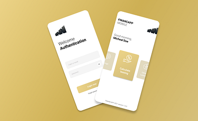 Leasing App credit finance gold illustration leasing mobileapp tunisia ui ux