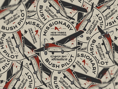 Missionary Bush Pilot Stickers branding design graphic graphicdesign icon illustration lettering lettering artist logo minimal