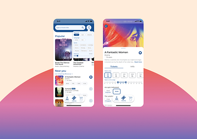 The Movies android app app cinema design icon ios app mobile app mobile app design movie app movie theater movie theatre ui ux visual identity