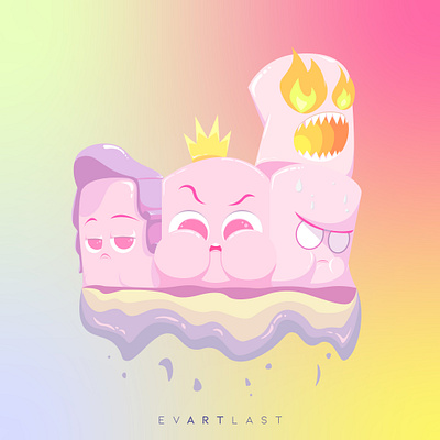 MALLOWSQUAD graphic art illustration marshmallows