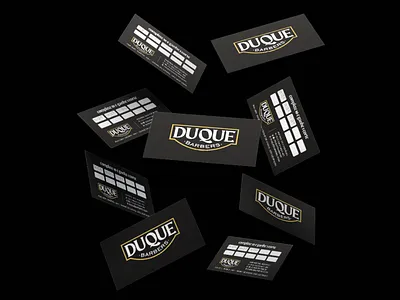 Duque Barbers Business Card branding businesscard design