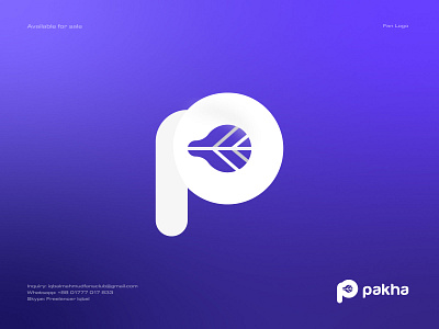 P - Hand Fan Logo Mark branding business corporate creative creative logo design gradient hand fan icon logo logo design logo designer logo trends 2023 mark modern logo p p letter p logo symbol vector