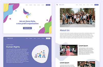 Dana Melo design flat minimal non profit ui vector web website