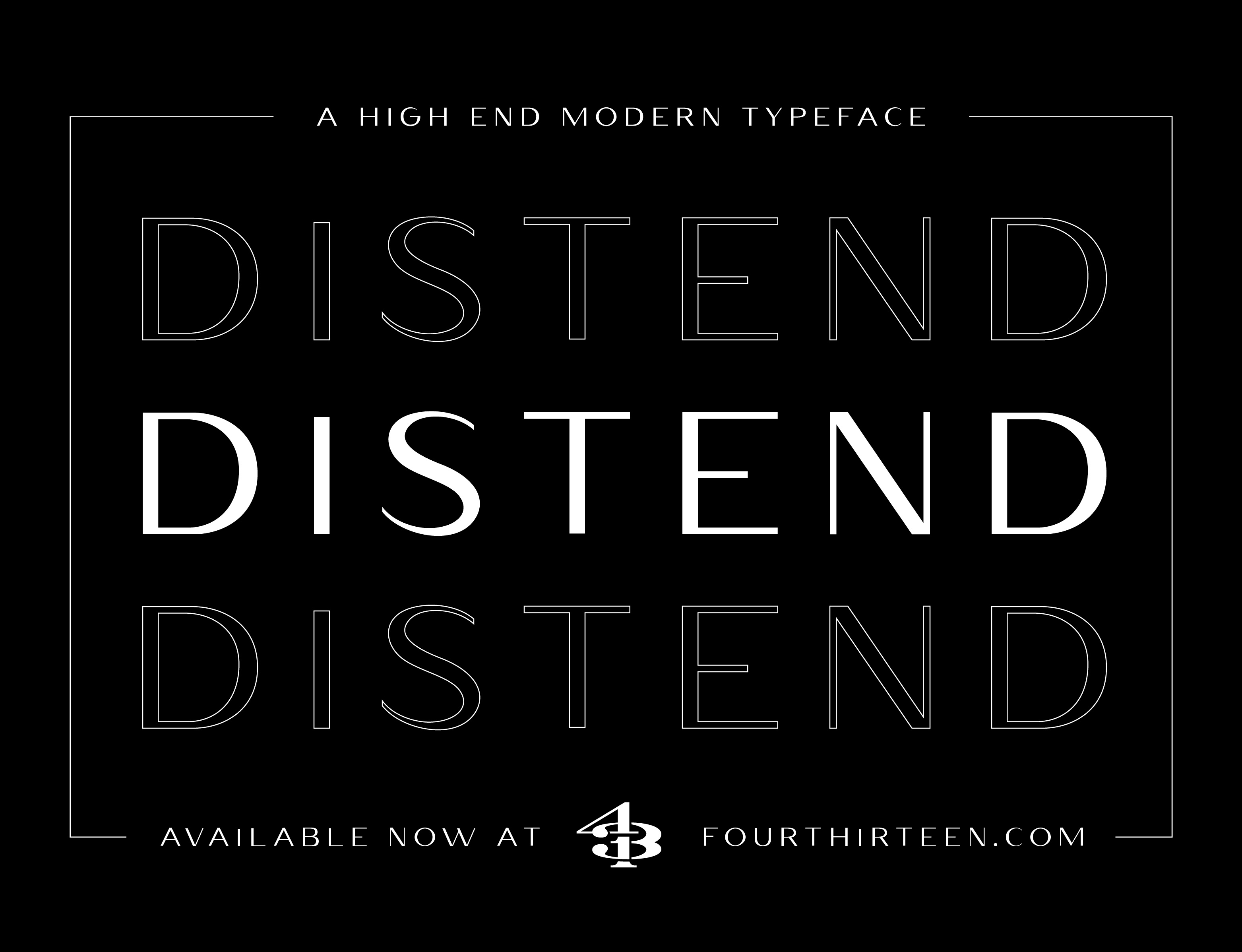 Distend Typeface Design 413design custom font custom type distend font font design free font typeface typeface design typography