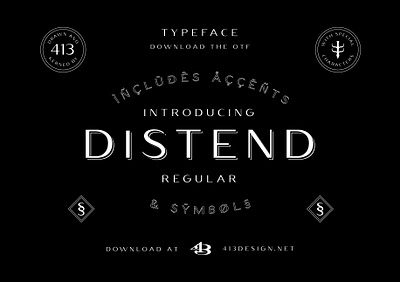 Distend Typeface 413design custom font custom type distend font font design typeface typeface design typography