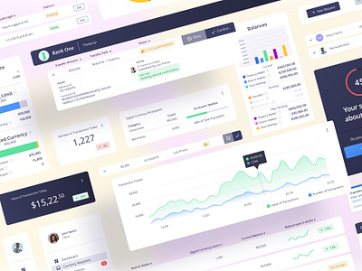 Banking App UI Elements digital currency fintech ui ux