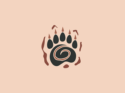 Bear Paw Print - 117/365 animal animals claw illustration illustrations mark paw pawprint print simple