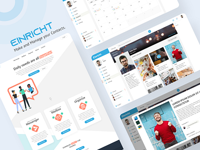 Einricht branding design ui ux web website