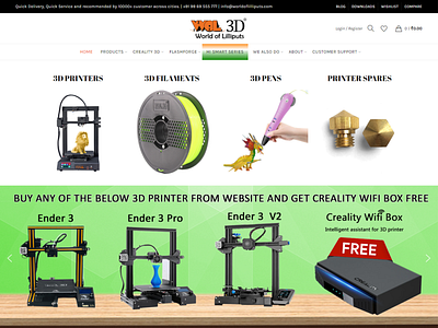 3d Printer Manufacturing Website Layout ecommerce elementor elementor theme builder homepage landing page landing page design photoshop web development website design wordpress wordpress website design