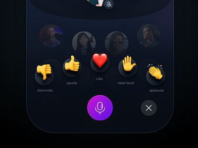 Clubhouse - Emote Function app clubhouse emoji emote redesign