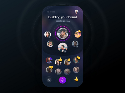 Clubhouse – Room app artwork clubhouse illustration ios iphone redesign room sound ui ux voice