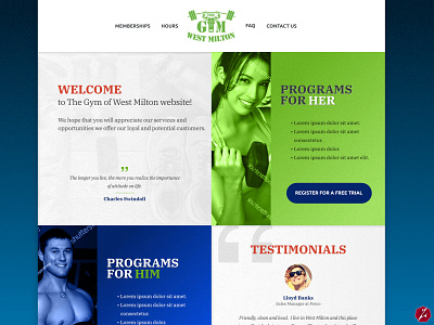 The Gym of West Milton (Ohio) gym gym logo sports website design