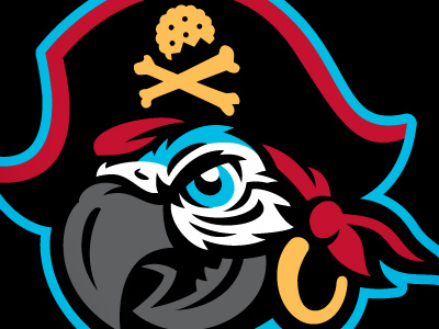 Cap't Crackers cap caps cracker crackers hat hats mascot mascot logo parrot parrot logo parrots pirate pirate logo pirates