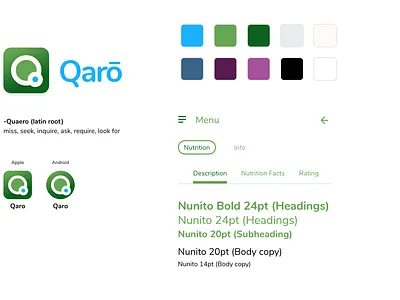 Qarō - Brand Direction app branding design logo ux
