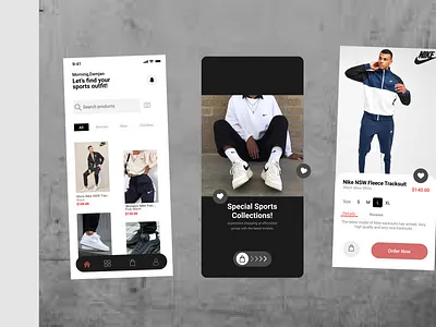 Online sport shop design online shop sport ui
