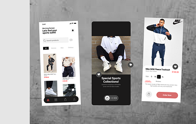 Online sport shop design online shop sport ui