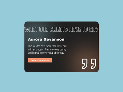 Daily UI 39 | Testimonials daily 100 challenge daily ui dailyui dailyuichallenge testimonial testimonials ui